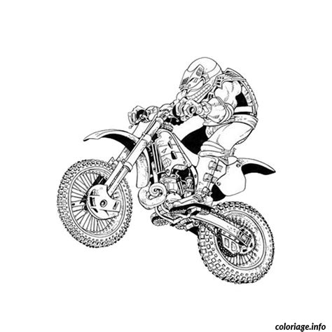 Coloriage Moto Crosse Dessin Moto à imprimer