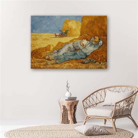 Tableau Sur Toile Sieste Vincent Van Gogh Wall Art Fr