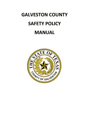 Fillable Online Fillable Online Co Galveston Tx Employee Safety Manual