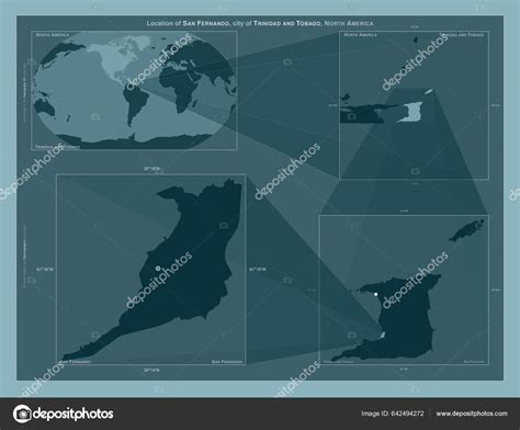 San Fernando City Trinidad Tobago Diagram Showing Location Region ...