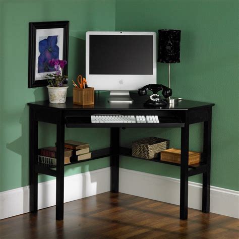 Southern Enterprises Black Corner Computer Desk Black Corner Desk