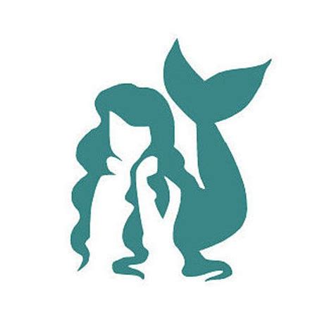 Mermaid Silhouette Vinyl Decal Silhouette Vinyl Vinyl Decals Mermaid Silhouette