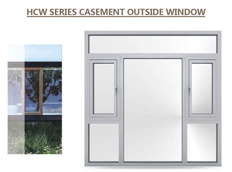 Horizontal Aluminium Frame Casement Window Double Panel French