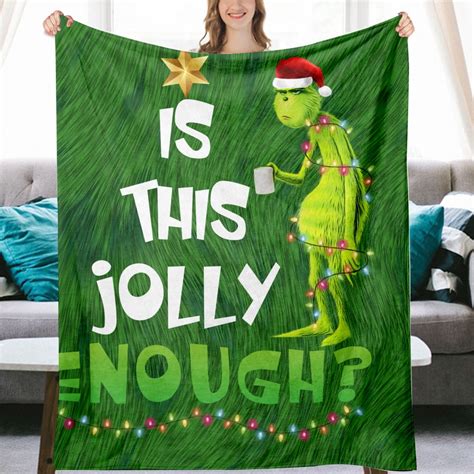 Dr Seuss The Grinch Christmas Bed Blankets Ultra Soft Warm Throw