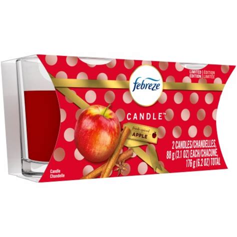 Febreze Limited Edition Fresh Spiced Apple Candles, 2 ct / 3.1 oz - Ralphs