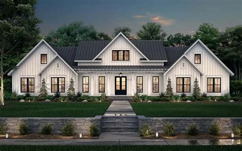 Modern Farmhouse House Plan 4 Bedrooms 3 Bath 3086 Sq Ft Plan 50 410