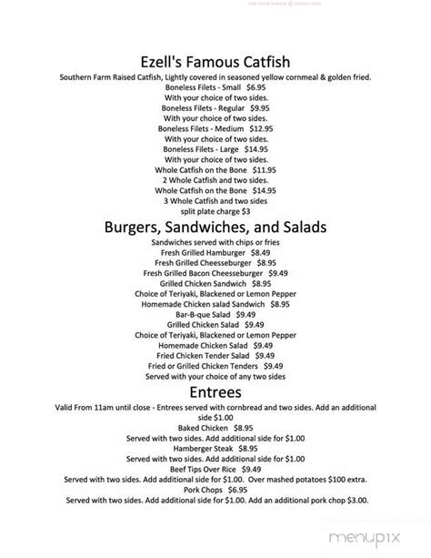 Menu Of Marys Kitchen In Fort Walton Beach Fl 32548