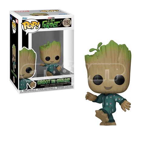 Funko Pop Bobble Marvel I Am Groot Groot In Onesie Dancing