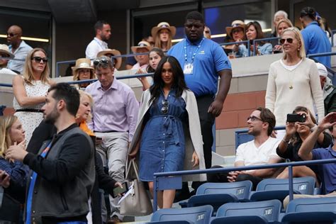 Meghan Markles Wears Denim Dress At The 2019 Us Open Popsugar Fashion Middle East Photo 5