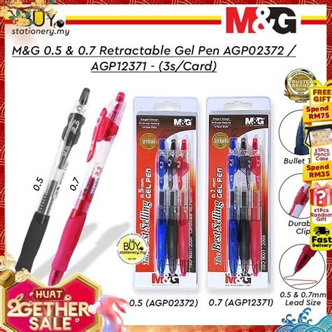 M G Pen R3 R5 Gel Pen Black Blue Red 0 5mm AGP02372 0 7mm AGP12371