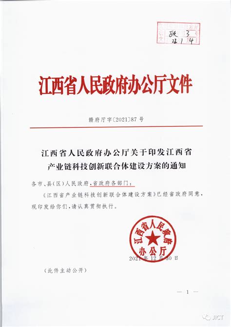 江西省人民政府办公厅关于印发江西省产业链科技创新联合体建设方案的通知 江西省纺织服装产业科技创新联合体