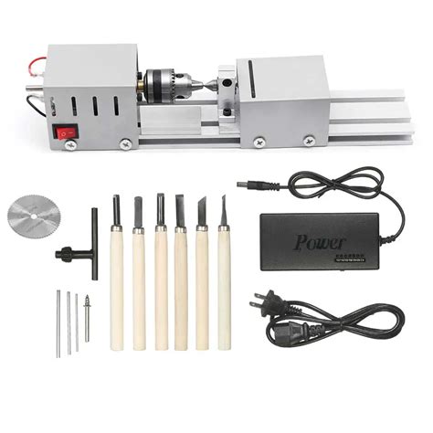 DC12 24V 96W Mini Lathe Beads Machine Woodwork DIY Lathe Standard Set