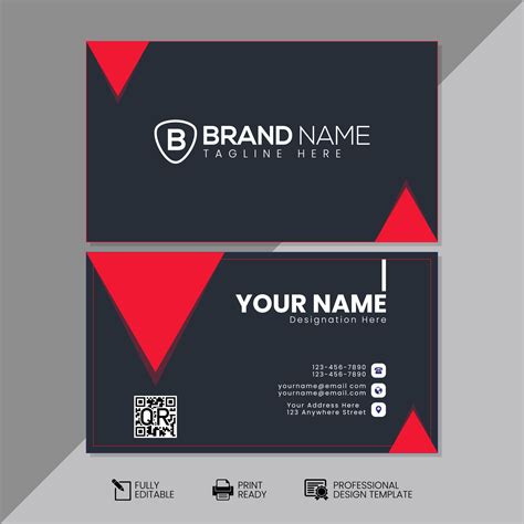 Professional Business Card Template Design 16188303 Vector Art at Vecteezy