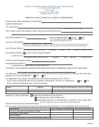 New Hampshire Universal Application For License By Endorsement Fill