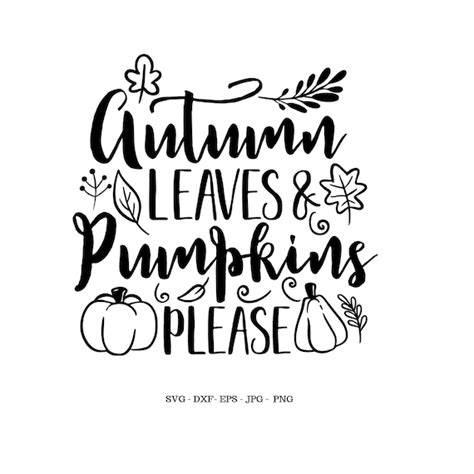 Autumn Clipart Autumn Svg Autumn Leaves And Pumpkins Please Etsy