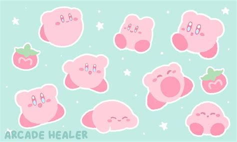 Kirby Pink Aesthetic Cute Laptop Wallpaper Desktop