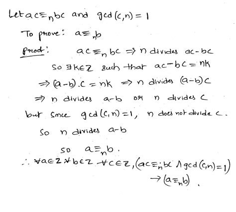 Solved The Greatest Common Divisor C Of A And B Denoted As C Gcd