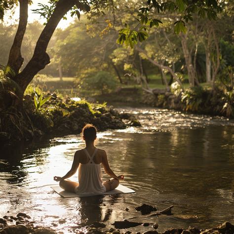 Aguas Tranquilas Sumergen En La Relajación Calmante Sonidos del Río