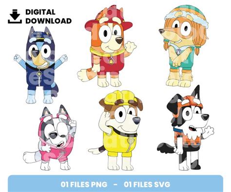 01 Clipart Bluey Patrol Bluey And Paw Patrol Eclipartco