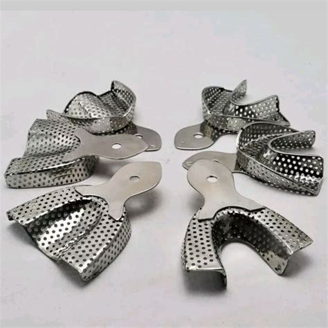 Dental Autoclavable Metal Impression Trays Perforated Stainless Steel S