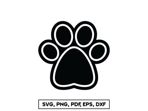 Dog Paw Svg Cricut Puppy Paw Print Svg Cut Files Set Of Dog Foot