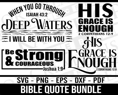 Bible Quote Svg Bundle Scripture Svg Bundle Bible Verse Svg Faith Svg Bundle Christian Svg