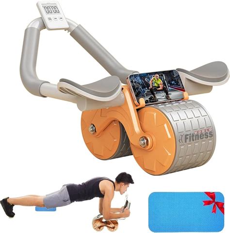 Auto Rebound Ab Wheel Automatic Rebound Abdominal Roller Wheel With Elbow Support Abdominal