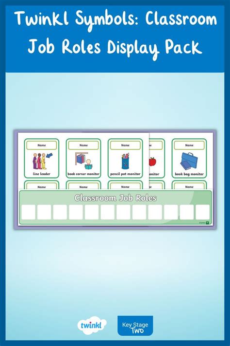 Twinkl Symbols Classroom Job Roles Display Pack