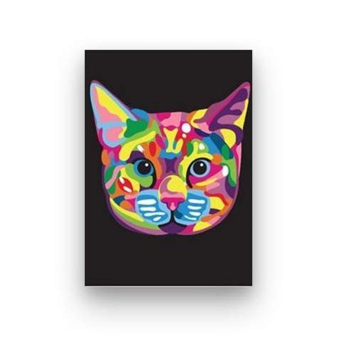 Gato de Colores Pintar por Números MOHA