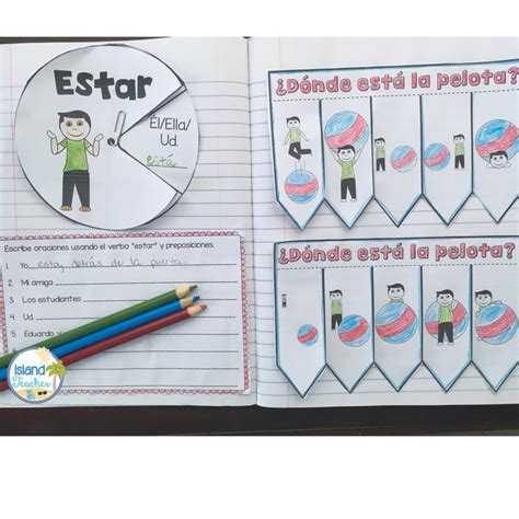 Spanish Interactive Notebook Estar Plus Prepositions Interactive