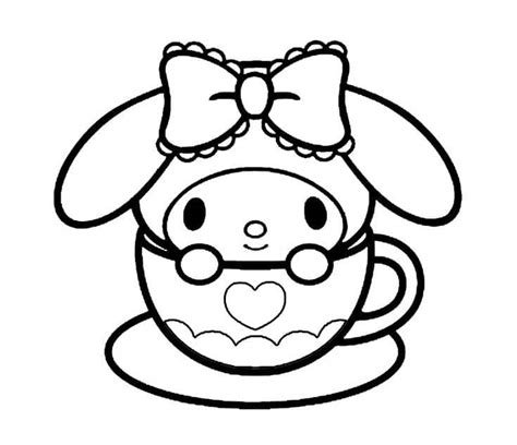 Dibujos De Kuromi Y My Melody Para Colorear Para Colorear Pintar E