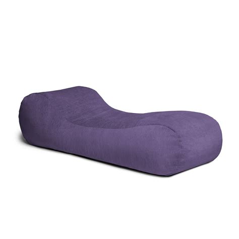 Jaxx Bean Bags Jaxx Arlo Bean Bag Chaise Lounge Chair With Chenille Cover Purple