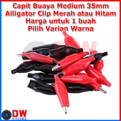 Jual CAPIT BUAYA JEPIT AKI SEDANG MEDIUM ALLIGATOR CLIP MERAH