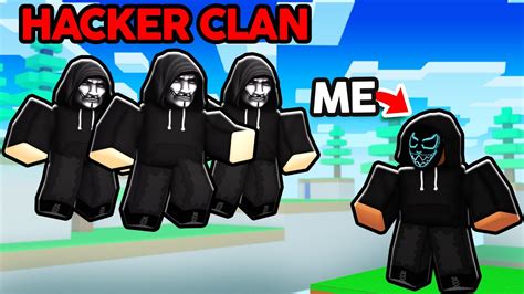 I Went UNDERCOVER And Tried Out For HACKER CLANS Roblox Bedwars