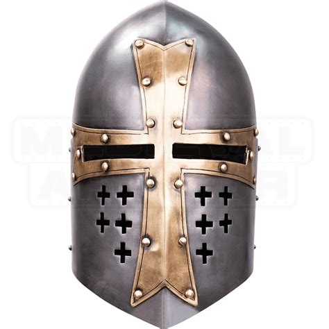 Knights Templar Sugarloaf Helm 300552 By Medieval Armour Leather Armour Steel Armour