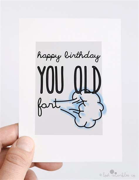 Rude Birthday Card Funny Birthday Card His by LostMarblesCo