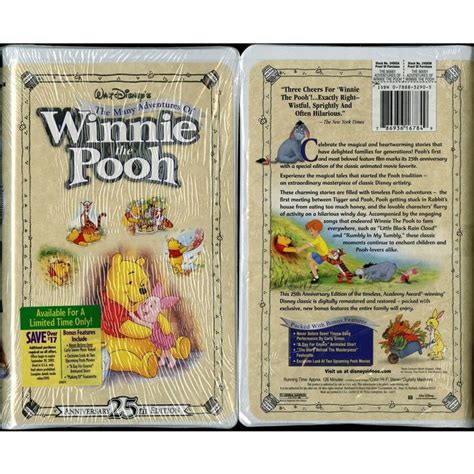 Many Adventures Of Winnie The Pooh Vhs Disney Video Large 55 Off