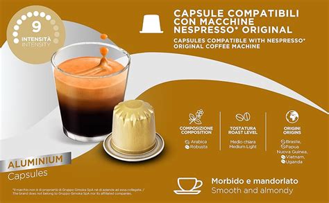 Gimoka Nespresso Compatible Aluminium Coffee Capsules 100 Pods