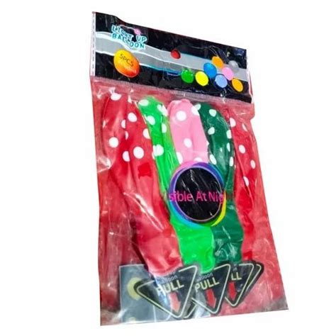 Rubber Colored Printed Party Big Balloons Packaging Type Packet At