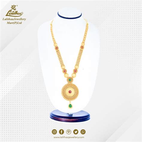 Lalitha Jewellery Gold Necklace Designs - South India Jewels