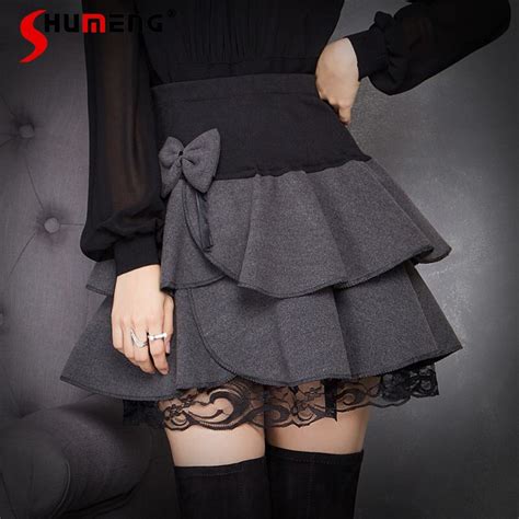 Woman Short High Waist Woolen Skirt 2022 Autumn And Winter New Womens