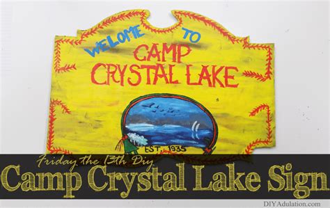 Friday the 13th DIY Camp Crystal Lake Sign - DIY Adulation