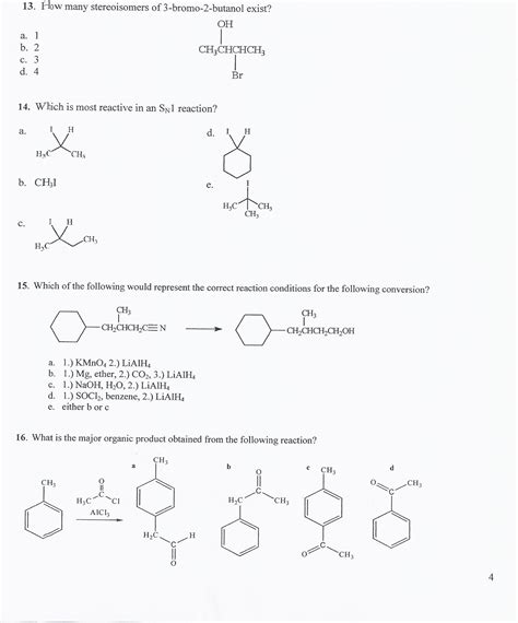 Solved 13 How Many Stereoisomers Of 3 Bromo 2 Butanol Chegg