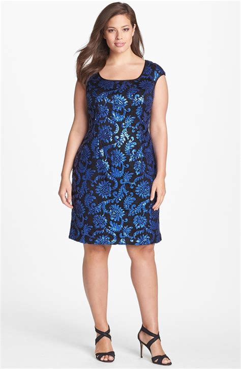 Alex Evenings Sequin Lace Dress Plus Size Nordstrom Lace Shift