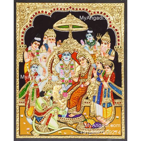 Ramar Pattabhishekam Tanjore Painting Buy Tanjore Paintings Online