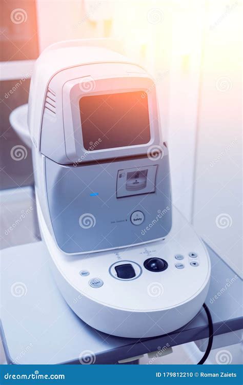 Eye Tonometry and Non-contact Tonometer. Glaucoma Checkup Stock Photo ...