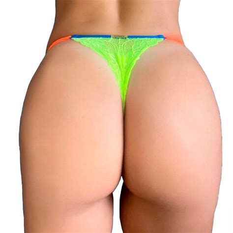 Calcinha Fio Dental Ucr Nia Em Renda Neon Lingerie Sensualle Sex