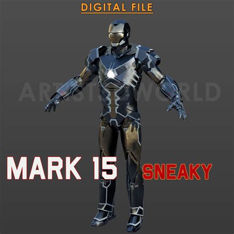 Iron Man Mark 15 Cosplay Suit STL File for 3D Printing High Quality ...