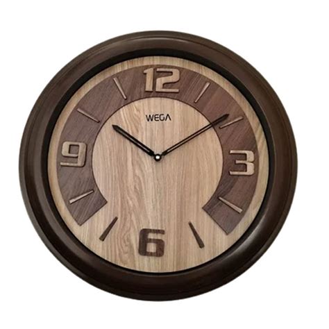 Wega Brown Wooden Analog Wall Clock, For Home, Size: 10inch at Rs 800 ...