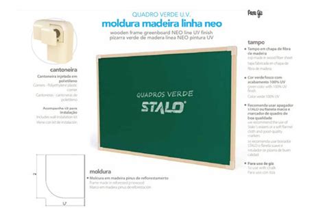 Lousa Verde Quadro Moldura Em Mad Reflorestamento X Cm